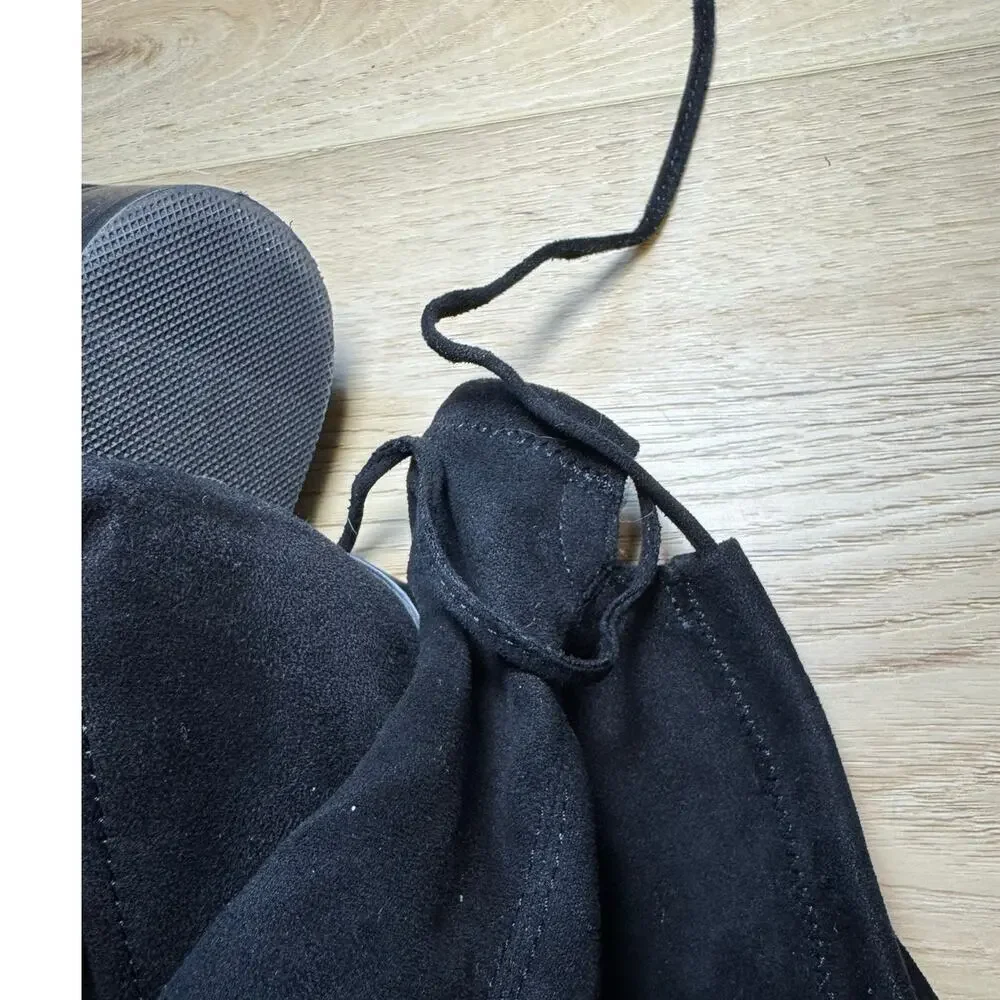 Black Faux Suede Over the Knee Boots Women's 7.5